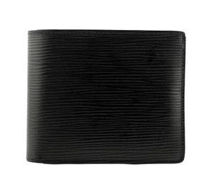 Authentic LOUIS VUITTON Black Epi Coated Leather Multiple Bifold Wallet France - Picture 1 of 8