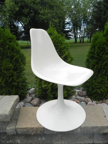 MCM 60s WHITE TULIP  CHAIR KNOLL FURNITURE CHICAGO SPACE AGE Cover