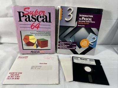 Super Pascal 64 Commodore 64 C64 Abacus Compiler Manual Book Very Rare Untested - Image 1 of 4