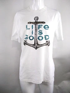 Life is Good Men Short Sleeve Crusher Lite Tee Anchor LIG White Medium 72953 - Picture 1 of 10