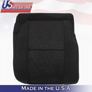 2009 For GMC Sierra 1500 2500 3500 2nd Row Passenger Bottom Cloth Seat Cover BLK
