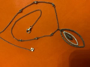 judith Jack black Onyx sterling silver 925 Evil Eye Day Night pendant necklace - Picture 1 of 7