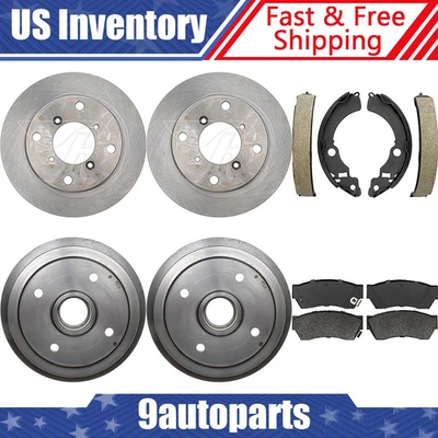 Rotores de freno y pastillas de freno + tambores y zapatas de freno para Chevrolet Metro 1998-2000 Foto 1 de 4