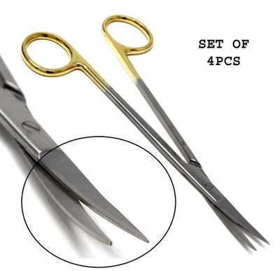 T/C SuperCut ONE hoja dentada 4 piezas tijeras de disección KELLY curvas 6,25"" Foto 1 de 4