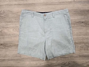 Daniel Hechter Herrenshorts Größe 36 hellblau Chino 100 % Leinen 7" Schrittlänge Taschen - Bild 1 von 12