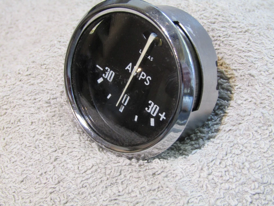 VINTAGE LUCAS  BM4 30 AMP AMMETER GAUGE FITS TRIUMPH TR2 TR3 TR4 HOT ROD VINTAGE - Image 1 of 4
