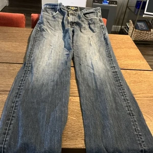 Pantalones de mezclilla rectos clásicos desgastados Lucky Brand Jeans para hombre 34x34 azul 329 - Imagen 1 de 24