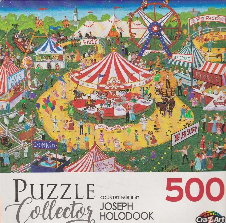 Joseph Holodook 500 Pc Puzzle Collector Jigsaw Puzzle Country Fair II NIB - Image 1 of 1