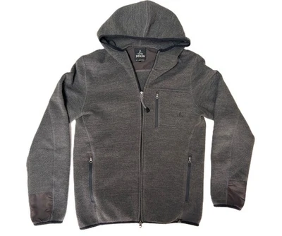 Suéter Prana Pequeño Para Hombre Polar Cremallera Completa Chaqueta con Capucha Gris Oscuro Foto 1 de 4