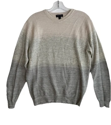 Suéter PETER MILLAR Corona Artesanal Para Hombres M Lino Lana Mezcla Cachemira Rayas V Foto 1 de 4