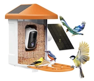 HARYMOR Bird Feeder Camera AI Identify Bird Species Solar Panel Smart - Orange - Picture 1 of 10
