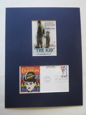 Charlie Chaplin in "The Kid" and the First Day Cover of his own stamp - Image 1 of 2