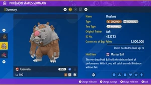 Pokemon Escarlata y Violeta PSV - 6IV Ursaluna Bloodmoon - Imagen 1 de 3