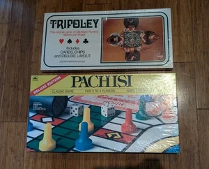 1989 Pachisi Deluxe Edition 1969 Tripoley Cadaco Board Games NEW SEALED - Picture 1 of 6