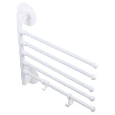  1 Set of Practical Rotatory Towel Hanging Rack Stainless Steel Towel Holder - Image 1 of 4