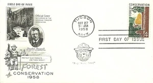 FDC 1122 - 4¢ Forest Conservation - 10/27/1958 - Tucson, AZ - Art Craft - Picture 1 of 1