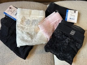 Secret Treasures NWT Women’s 3XL Lot Of 5 Pairs Of Underwear 2 Hipster 3 Thong - Picture 1 of 19