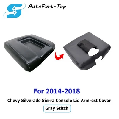Compatível com GMC Sierra 1500 2500HD 2014-2018 Console Tampa Apoio de Braço Capa Ponto Cinza NOVO - Imagem 1 de 4