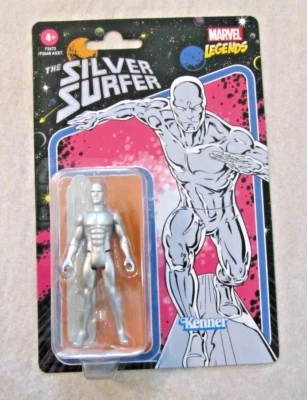 Figura retro THE SILVER SURFER 3,75 pulgadas de Marvel Legends ~ Hasbro Kenner ~ Nueva en paquete  Foto 1 de 2
