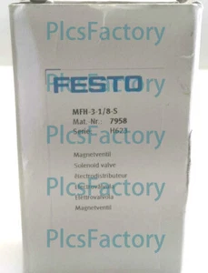 NEW FESTO MFH-3-1/8-S 7958 PNEUMATIC SOLENOID VALVE SENSOR PLC - Picture 1 of 1