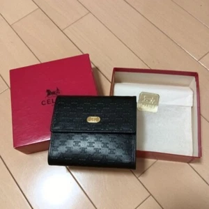 Authentic Celine Vintage Wallet Macadam Black Deadstock Not Used - Picture 1 of 6