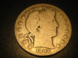 1892-S 90% Silver Barber Half Dollar KEY DATE - Picture 1 of 4