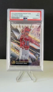 2023 Bowman Inception Alfredo Duno Gold Foil 20/50 Reds #77 PSA 9 POP-1 NPH - Foto 1 di 3