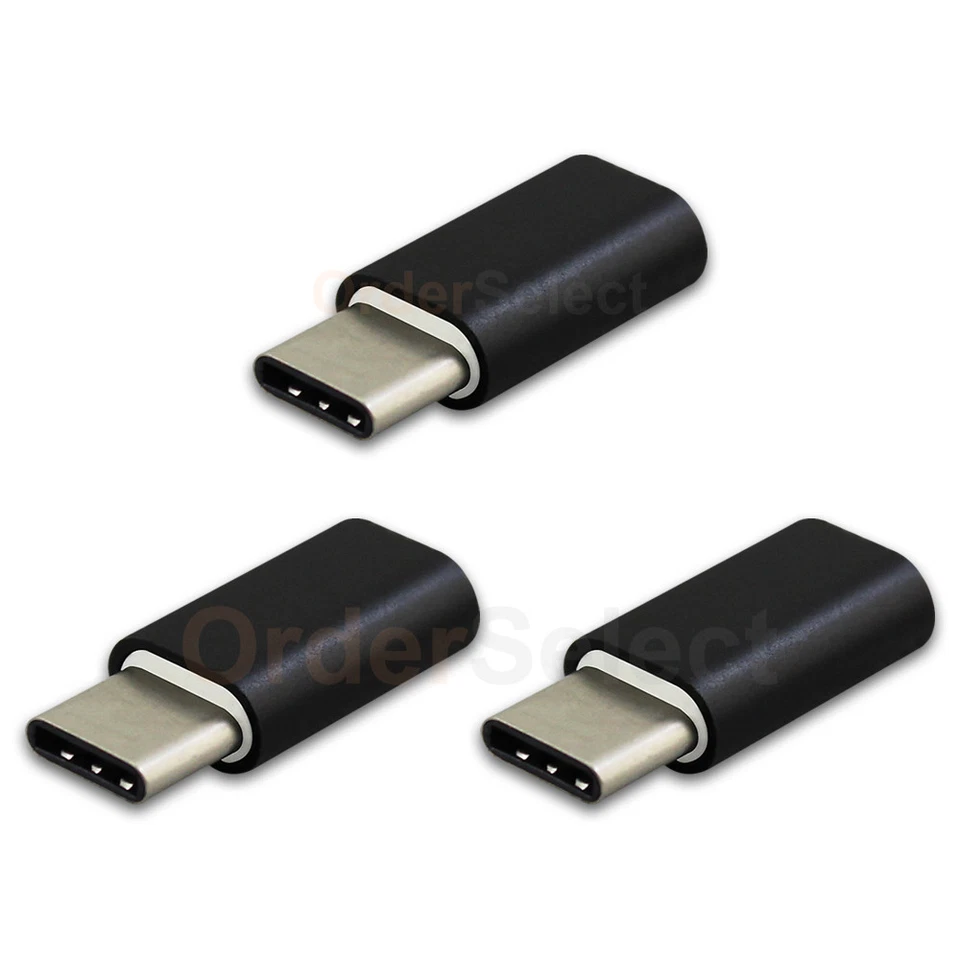 3X Micro USB F to USB Type-C M OTG Adapter for Phone ZTE Axon 7 Mini/Grand X/X3 - Image 1 of 4