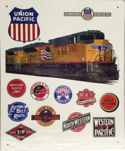 Letrero de tren Union Pacific Railroad | Aluminio | 12"x10" - Imagen 1 de 3