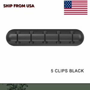 Kabel Organizer Silikon USB Kabel Wickler Halter Schreibtisch Ordnung Management Clips  - Bild 1 von 6