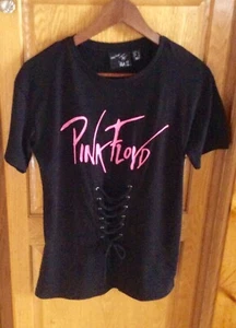 Pink Floyd T Shirt Sz 4 Black/pink Lace Up NEW . - Picture 1 of 4