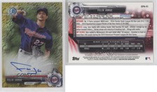 2017 Bowman Chrome Prospect Gold Shimmer Refractor /50 Felix Jorge #CPA-FJ Auto