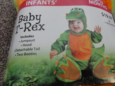 NUEVO DISFRAZ BEBÉ 5 PIEZAS VERDE Y NARANJA BEBÉ T-REX TALLA 12-18 MESES Foto 1 de 4