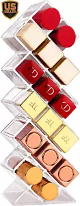 Lipstick Organizers, Acrylic Holder Lip Gloss Tower Clear Cosmetic Fish Sticks L - Picture 1 of 6