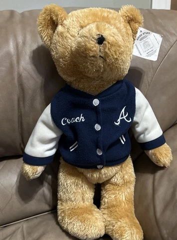 2009 Good Stuff Bear Atlanta Braves Plush Stuffed Animal Coach Jacket Nwt Cover