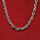 Qvc Silvertone Classic Curb Link Chain 18" Necklace Pre-owned Jewelry