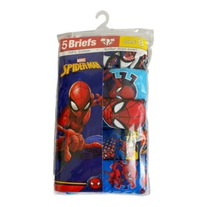 Boys Spiderman Briefs Size 8 Package of 5 Briefs New - Picture 1 of 7