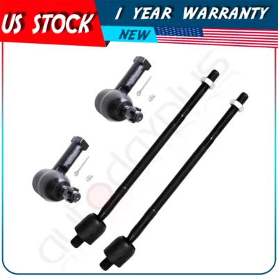 For 2001-2006 Hyundai Santa Fe 4Pcs Front Steering Inner & Outer Tie Rod End - Image 1 of 4