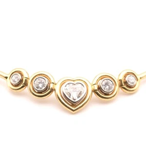 Elegantes Collier mit Diamanten in Herzform in 750er / 18 Kt. GG - Bild 1 von 6