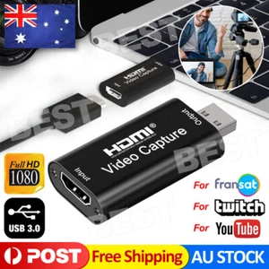 HDMI Video Capture Card USB 3.0 4K HD Recorder for Video Live Streaming Game AU - Picture 1 of 12