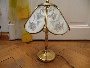 Tischlampe, Schreibtischlampe aus den 1970er seventies Tiffany-Stil, edel schwer - Bild 1 von 4
