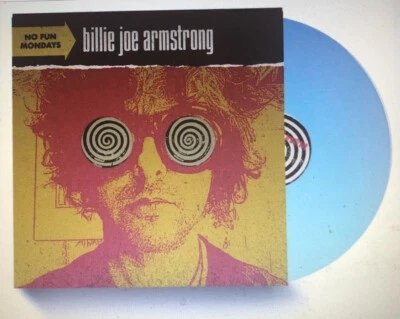 Green Day Billie Joe Armstrong No Fun Mondays Blue Vinyl LP Glow in Dark Cover - Image 1 of 3