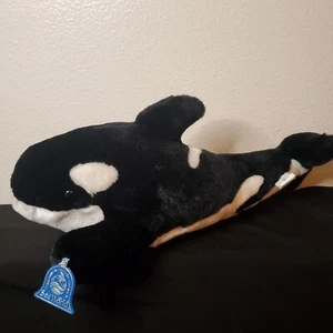 NWT Official Sea World Shamu Orca Killer Whale 14" Plush Stuffed Ocean Animal - Picture 1 of 7
