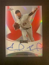 2013 Leaf Metal Draft Auto Autograph Red Prismatic Eduardo Rodriguez 4/5