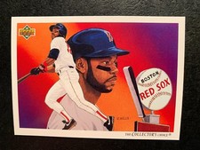 Boston Red Sox  1992 UPPER DECK  Team Checklist  Ellis Burks Card #94