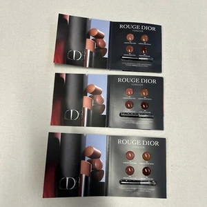 ( 3 sets ) Dior ROUGE DIOR Forever Lipstick 5 SHADE Sample Blister Pack on Card - Picture 1 of 4