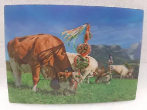 Postal lenticular 3D Prado Vacas Montañas por Schoening Verlag, nueva - Imagen 1 de 1