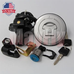 Juego de llaves de bloqueo de interruptor de encendido de tapa de gas combustible aptas para CB600F VTR250 VTR250 Hornet250 - Imagen 1 de 12