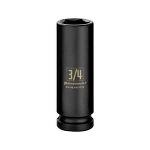 Powerbuilt 1/2 Inch Drive x 3/4 Inch 6 Point Deep Impact Socket - 647174 - Picture 1 of 5