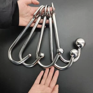Stainless-Steel-Anal-Butt-Plug-Hook-Metal-Anus-Dildo-new-Women-US-Sex-Anal-love - Picture 1 of 24